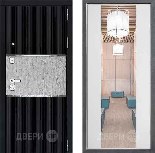 Дверь Дверной континент ДК-13 ФЛЗ-1 Зеркало Белый софт в Шатуре