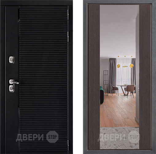 Дверь Дверной континент ДК-1 ФЛЗ-1 Зеркало Венге в Шатуре