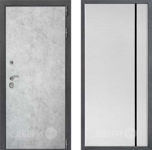 Входная металлическая Дверь Дверной континент ДК-3/743 ФЛ-757 Черное Стекло Софт милк в Шатуре