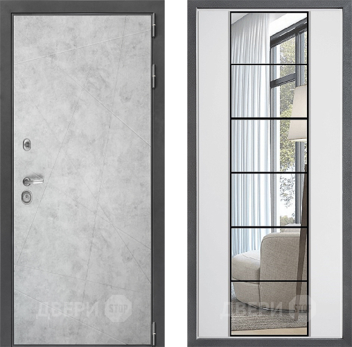 Дверь Дверной континент ДК-3/743 ФЛЗ-2 Зеркало Белый софт в Шатуре