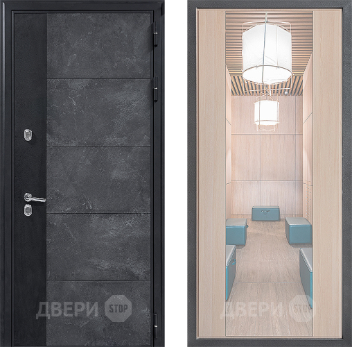 Дверь Дверной континент ДК-15 Бетон ТЕРМО ФЛЗ-1 Зеркало Капучино в Шатуре