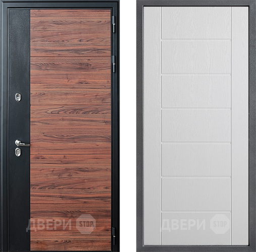 Дверь Дверной континент ДК-15 Красное Дерево ТЕРМО ФЛ-Лайн Белое дерево в Шатуре