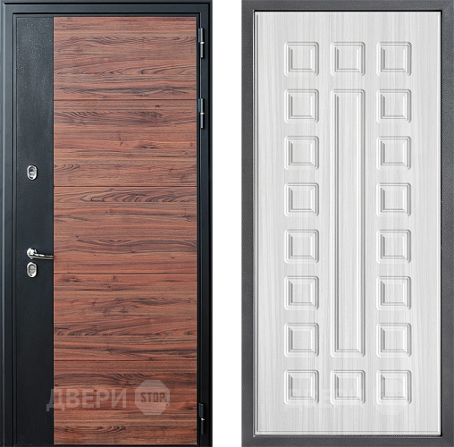 Входная металлическая Дверь Дверной континент ДК-15 Красное Дерево ТЕРМО ФЛ-183 Сандал белый в Шатуре