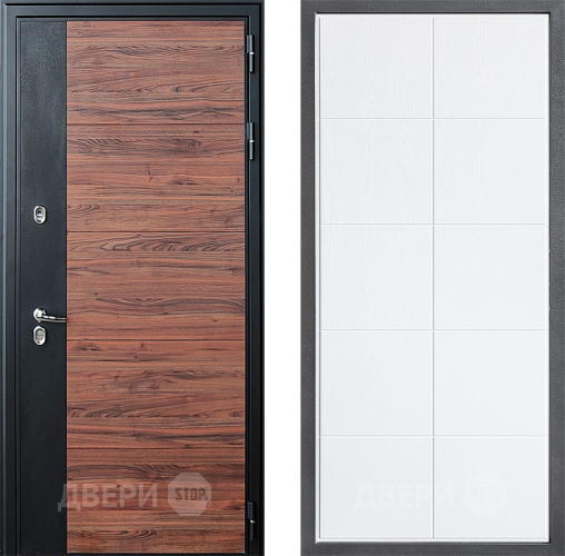 Входная металлическая Дверь Дверной континент ДК-15 Красное Дерево ТЕРМО ФЛ-Кватро Белое дерево в Шатуре