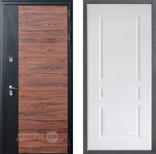 Входная металлическая Дверь Дверной континент ДК-15 Красное Дерево ТЕРМО ФЛ-243 Альберо Браш серебро в Шатуре