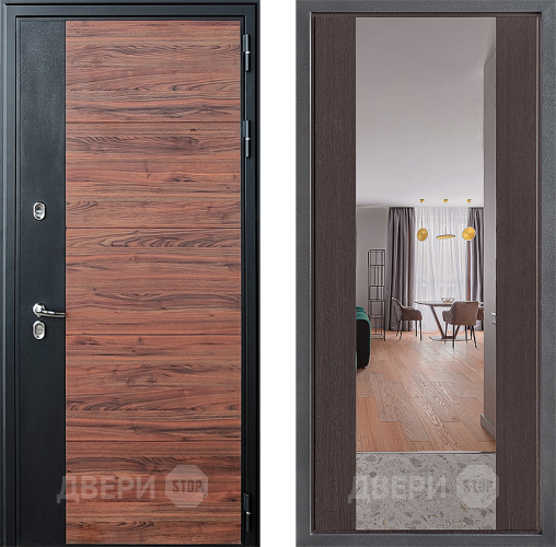 Дверь Дверной континент ДК-15 Красное Дерево ТЕРМО ФЛЗ-1 Зеркало Венге в Шатуре