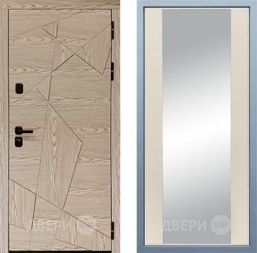 Входная металлическая Дверь Дива МД-97/1 Д-15 Зеркало Шампань в Шатуре