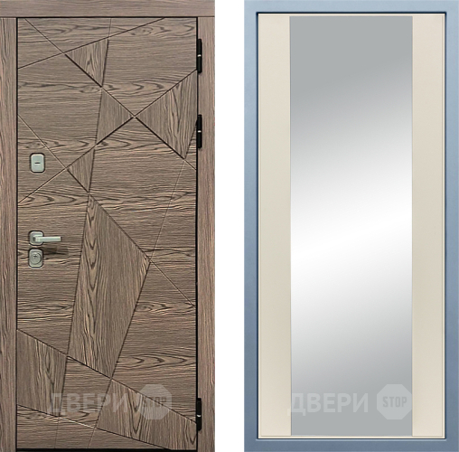 Входная металлическая Дверь Дива МД-97/2 Д-15 Зеркало Шампань в Шатуре