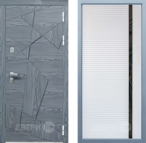 Входная металлическая Дверь Дива МД-97/3 МХ-45 Белый матовый в Шатуре