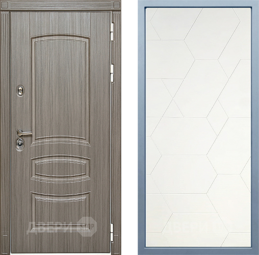 Входная металлическая Дверь Дива МД-42 М-16 Белый в Шатуре