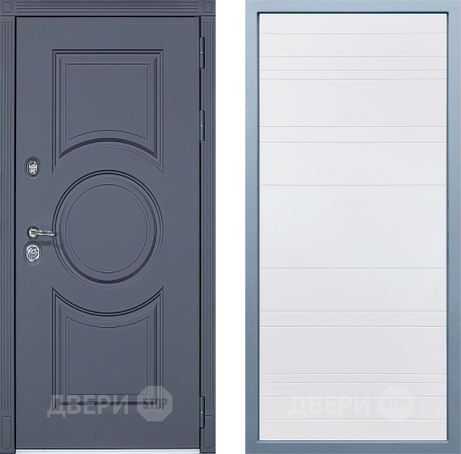 Входная металлическая Дверь Дива МХ-30 STR Д-5 Белый в Шатуре