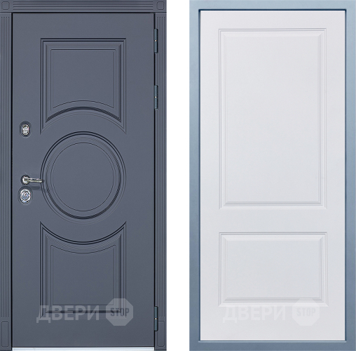 Входная металлическая Дверь Дива МХ-30 STR Д-7 Белый в Шатуре