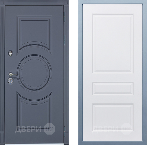 Входная металлическая Дверь Дива МХ-30 STR Д-13 Белый в Шатуре