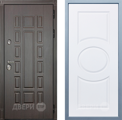 Входная металлическая Дверь Дива МХ-53 STR Д-8 Белый в Шатуре