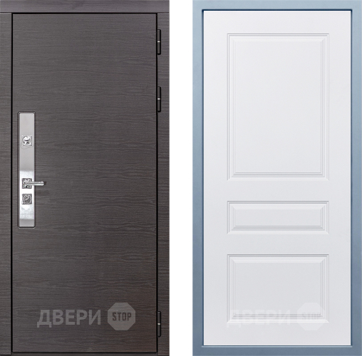 Входная металлическая Дверь Дива МХ-39 STR Д-13 Белый в Шатуре