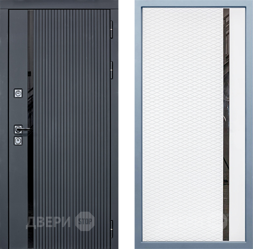 Входная металлическая Дверь Дива МХ-46 STR МХ-47 Белый матовый в Шатуре