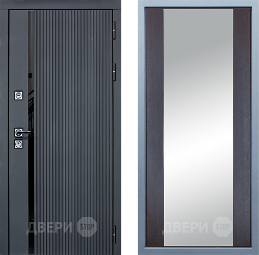 Входная металлическая Дверь Дива МХ-46 STR Д-15 Зеркало Венге в Шатуре