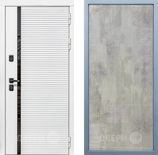 Дверь Дива МХ-45 Белая STR Д-4 Бетон темный в Шатуре