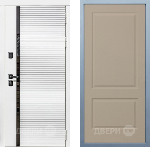 Входная металлическая Дверь Дива МХ-45 Белая STR Д-7 Шампань в Шатуре