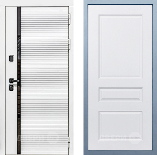 Входная металлическая Дверь Дива МХ-45 Белая STR Д-13 Белый в Шатуре