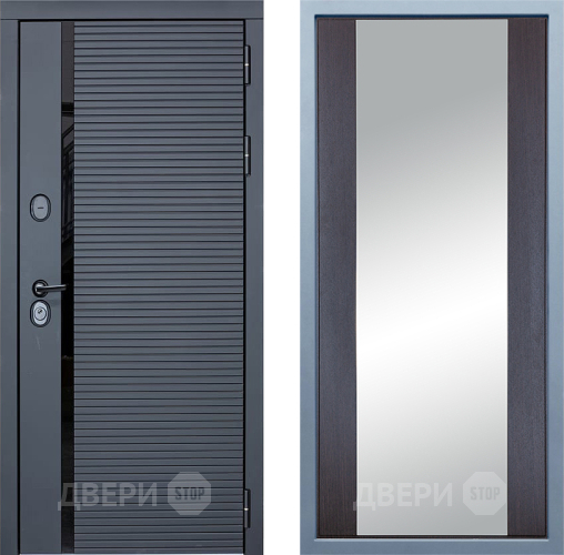 Дверь Дива МХ-45 STR Д-15 Зеркало Венге в Шатуре