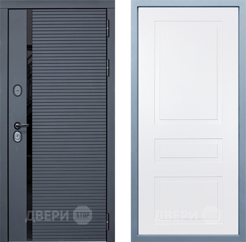 Входная металлическая Дверь Дива МХ-45 STR Н-13 Белый в Шатуре
