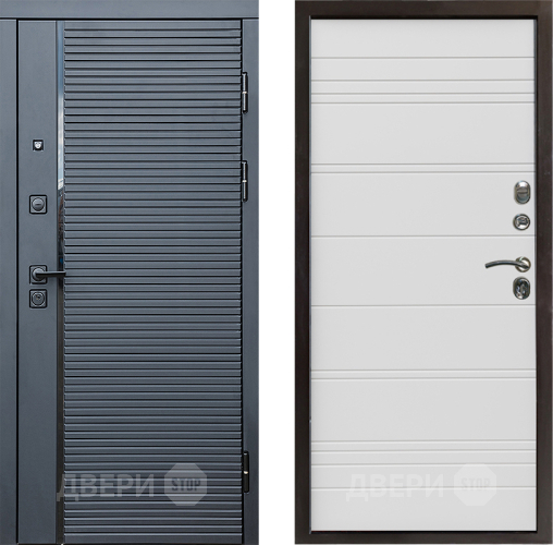 Входная металлическая Дверь Престиж Черная Линия Line Белый в Шатуре