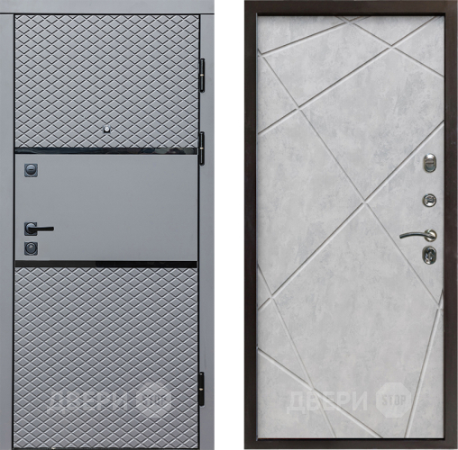 Дверь Престиж Ромб Лучи Бетон светлый в Шатуре