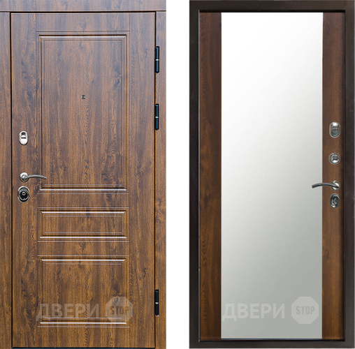 Входная металлическая Дверь Престиж Классика Дуб Зеркало Дуб в Шатуре