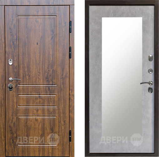 Дверь Престиж Классика Дуб Зеркло Пастораль Бетон светлый в Шатуре