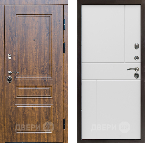 Входная металлическая Дверь Престиж Классика Дуб Горизонт Бетон белый в Шатуре