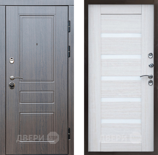 Входная металлическая Дверь Престиж Классика Венге Царга Лиственница белая в Шатуре