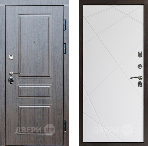 Входная металлическая Дверь Престиж Классика Венге Лучи Бетон белый в Шатуре