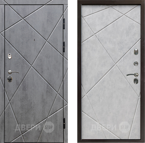 Входная металлическая Дверь Престиж Лучи Лучи Бетон светлый в Шатуре
