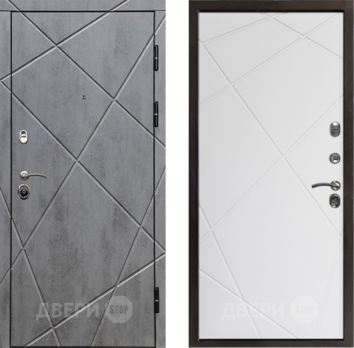 Входная металлическая Дверь Престиж Лучи Лучи Бетон белый в Шатуре