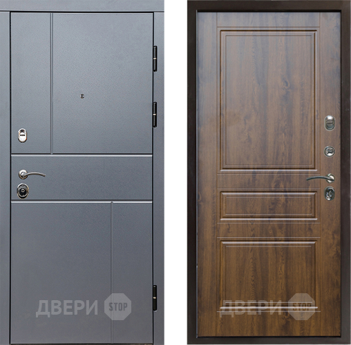Входная металлическая Дверь Престиж Горизонт Грэй Классика Дуб в Шатуре
