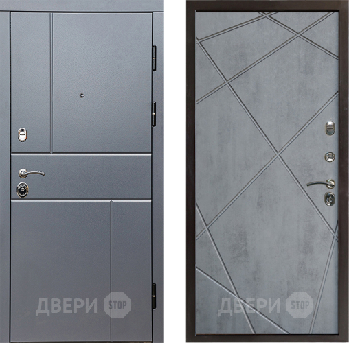Дверь Престиж Горизонт Грэй Лучи Бетон темный в Шатуре