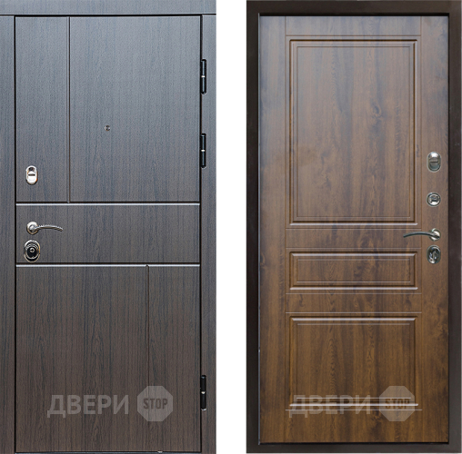 Входная металлическая Дверь Престиж Горизонт Венге Классика Дуб в Шатуре