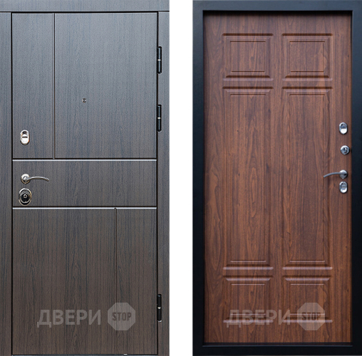 Входная металлическая Дверь Престиж Горизонт Венге Премиум Орех темный в Шатуре