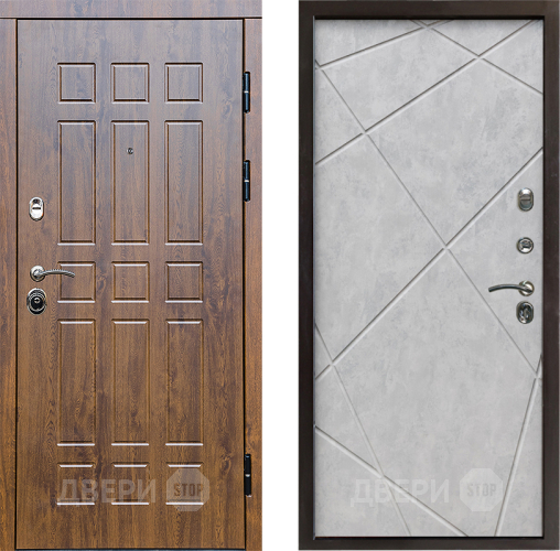 Входная металлическая Дверь Престиж Стандарт Лучи Бетон светлый в Шатуре