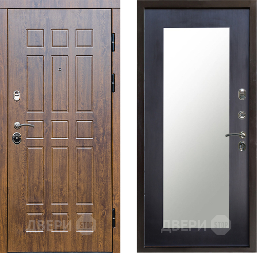 Входная металлическая Дверь Престиж Стандарт Зеркло Пастораль Венге в Шатуре