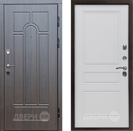 Входная металлическая Дверь Престиж Арка Классика Белый матовый в Шатуре