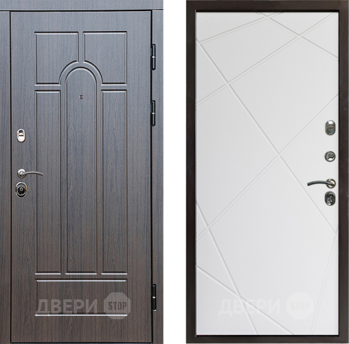 Входная металлическая Дверь Престиж Арка Лучи Бетон белый в Шатуре