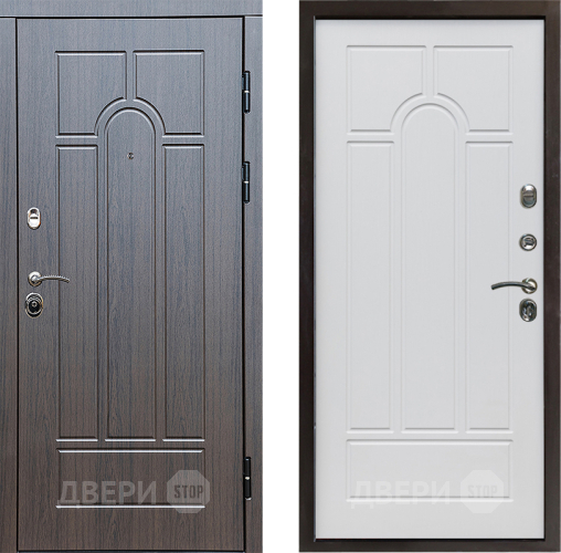 Входная металлическая Дверь Престиж Арка Арка Белое дерево в Шатуре