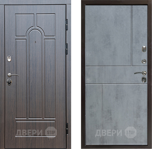 Входная металлическая Дверь Престиж Арка Горизонт Бетон темный в Шатуре