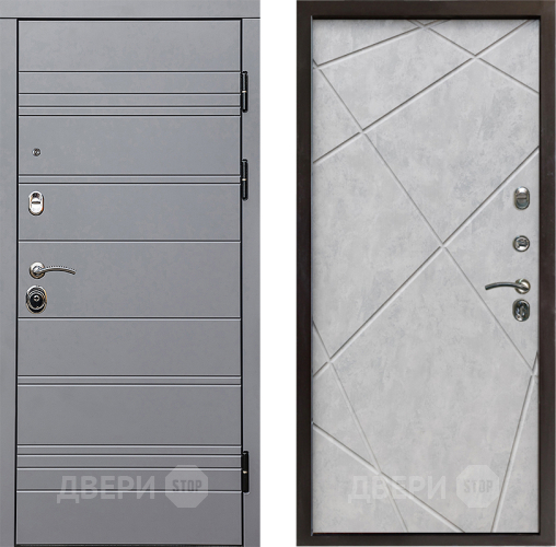 Дверь Престиж Линия Грэй Лучи Бетон светлый в Шатуре