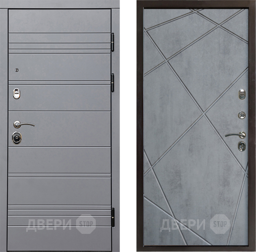 Дверь Престиж Линия Грэй Лучи Бетон темный в Шатуре