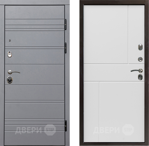 Дверь Престиж Линия Грэй Горизонт Бетон белый в Шатуре