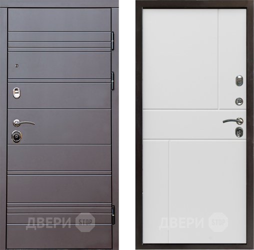 Дверь Престиж Линия Браун Горизонт Бетон белый в Шатуре