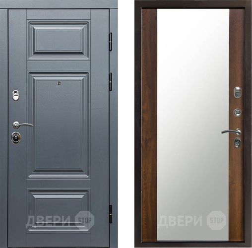 Входная металлическая Дверь Престиж Премиум Зеркало Дуб в Шатуре